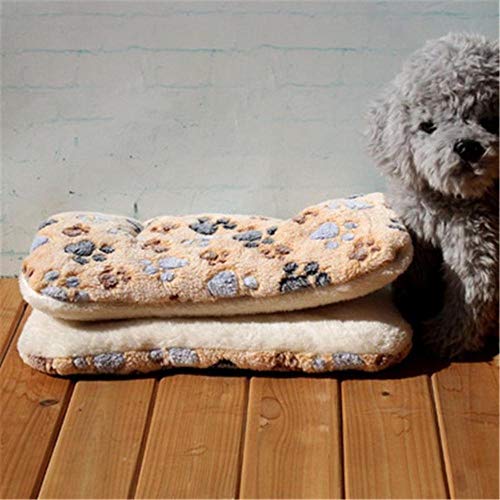 Cama para perros cálida de invierno Manta de lana suave para mascotas Cama para gatos Cachorro Colchoneta para dormir Cojín de colchón encantador para perros pequeños y grandes Tamaño 5, Flor, 47x33cm