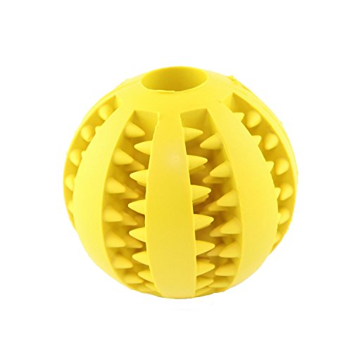 Caucho natural para mascotas masticando la bola, bola del juguete perro interactivo, seguro y no tóxico limpieza bola 7 cm.