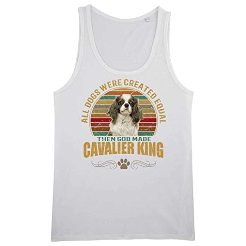 Cavalier King Dog - Camiseta de tirantes para perros, diseño de animales Blanco XL