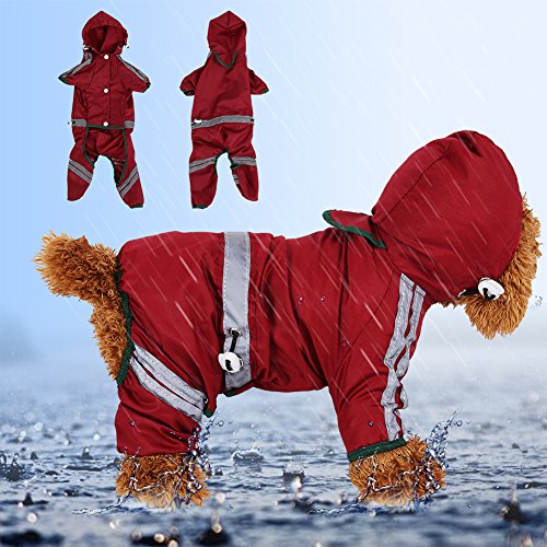 Chubasquero impermeable para mascotas, chaqueta impermeable para gatos, campana para perro, impermeable, abrigo reflectante para ropa