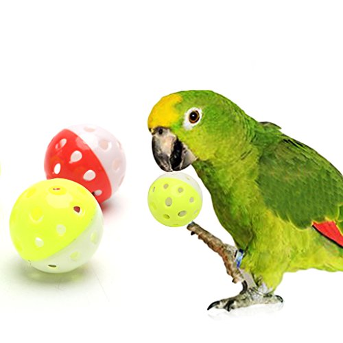 cicianco - Pet papagei Juguete pájaro Hueco Campana Ball para periquitos ninfas Animales Masticar Jaula Juguetes