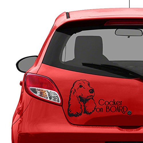 Cocker Pets Car Bumper – Coche – Pegatinas Adhesivos para coches – /de vinilo negro mejor pegatinas