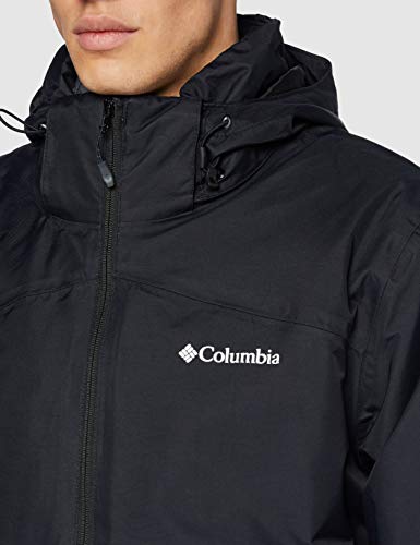 Columbia Aravis Explorer Interchange Jacket Chaqueta Impermeable, Nailon, Hombre, Negro, Talla L