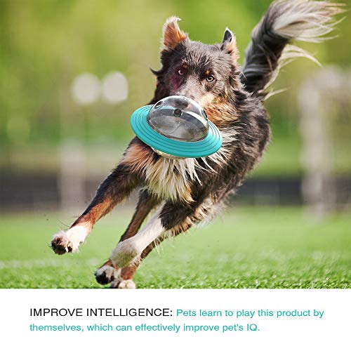 Crazy lin Bola para Tratar Perros Frisbee, Juguetes interactivos para Perros IQ Que dispensan Alimentos, Juguetes para Perros, Alimentador Lento para perseguir Mascotas Masticar Jugar