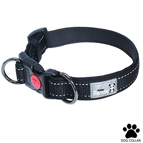 CRAZYMAN Collar para Perro, Cuello de Perro Fuerte Transpirable Reflectante, Nylon Collar de Perro de Seguridad Ajustable Reflectante cómodo para Perros pequeños/medianos / Grandes (S)