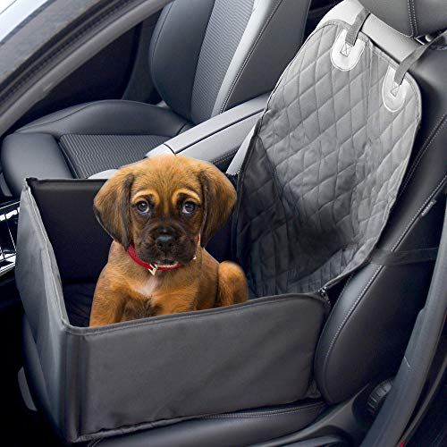 Cubierta de asiento de coche 2 en 1 para máscotas | Portador de cachorros de vehículo impermeable para mascotas | Pukkr