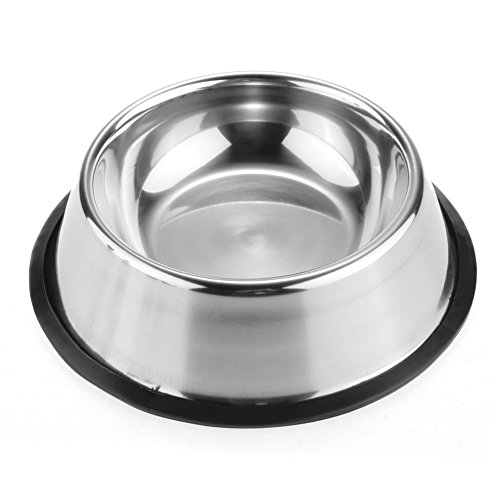 Cuenco de perro de acero inoxidable antideslizante Pet Food alimentador cuencos portátiles de agua Contenedores para casa viaje al aire libre