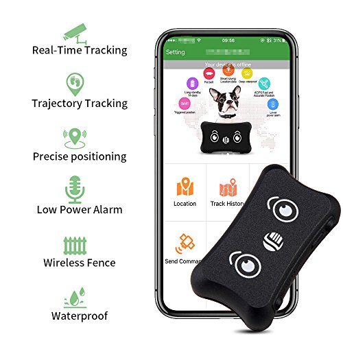 DAGPS Monitor de Actividad para Perros GPS para Android/iPhone, Resistente al Agua y Ajustable para Todos los tamaños de Perros