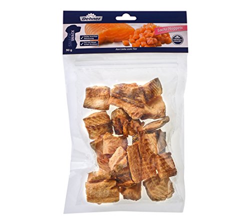 Dehner Premium Perros Snack, salmón Nuggets, 3 x 90 g (270 g)