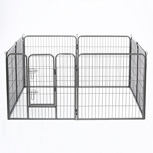 Dibea fg00540, Cachorro caño Parque Piñón Libre Gehege para Perros y Animales pequeños, 8 – Elementos, Altura 60 cm