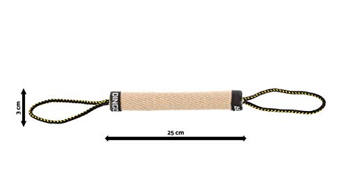 Dingo Gear - Rodillo con 2 Asas para Entrenamiento de mordida y diversión (25 x 3 cm, Yute)