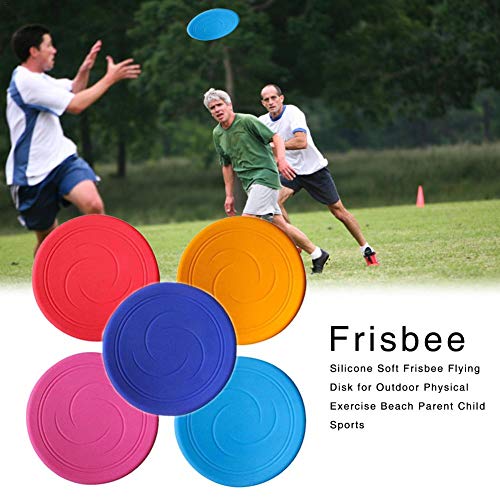 Disco de Vuelo Suave de Frisbee de Silicona de liuxi para Actividades físicas para Padres y niños en la Playa al Aire Libre: Juguete de Disco Volador Duradero de Color Aleatorio