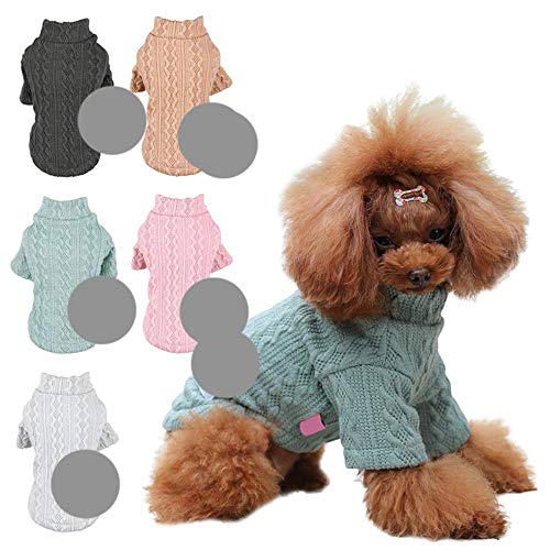 Diseño 3D Mascotas Mascotas Ropa Suéteres Otoño Invierno 5 Colores Venta al por Mayor Tejido Crochet Ropa para Perros Chihuahua Dachshunds, Marrón, XS