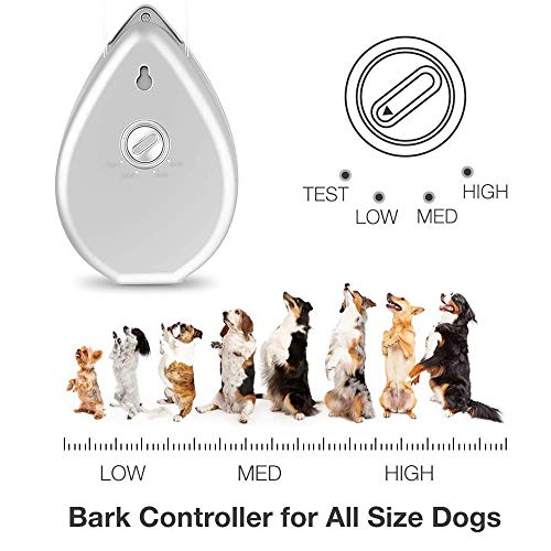 Dispositivo Antiladridos Ultrasónico Automático Disuasorio de Corteza para Perro, Dispositivo de Control de ladrido Collar, 100% Seguro y Inofensivo para Perros