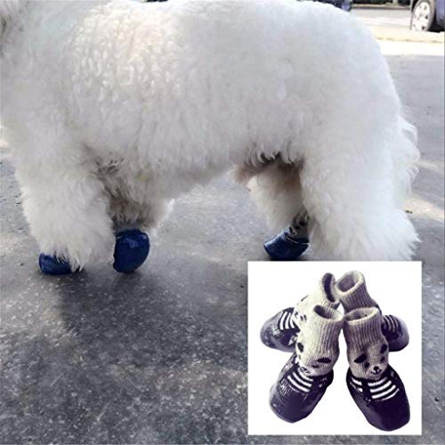 Donad Zapatos para Perros Mascotas Algodón Impermeable Antideslizante Bota para Perros Calcetines a Prueba de Desgaste Calzado Cachorro Gatos pequeños Perros Calcetines 4pcs / Set
