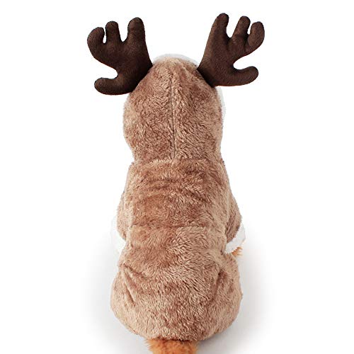 DWE - Disfraz de perro de Navidad, diseño de reno, alce de ciervo, disfraz de perro, para cachorro, para peluche, Chihuahua, Yorkshire Terrier