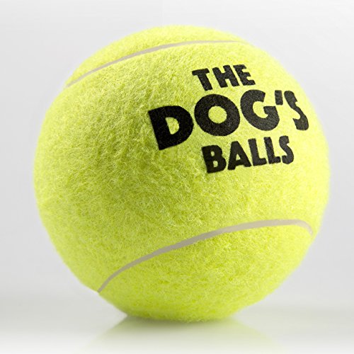El gran perro de bolas, 3 pelotas de tenis de perro (tamaño grande, Premium perro juguete pelota para perro Fetch & Play, perros grandes bolas, demasiado grande para Chuckit lanzadores, el King Kong de perro bolas