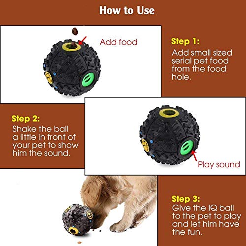 Empty Juguete del Gato del Perro Interactivo Alimentos Treat Ball Puzzle Dispensador for Cachorros Aumentar IQ, pequeñas y Medianas Mascotas - 2 Piezas