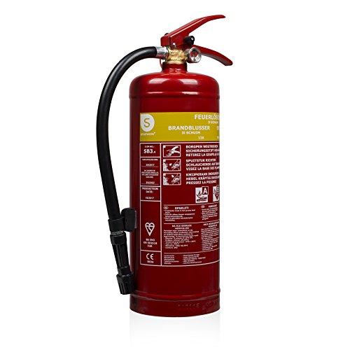 Extintor de incendios Smartwares SB6NL – Espuma– 6 kg – Clase incendio AB – Incluye soporte de montaje