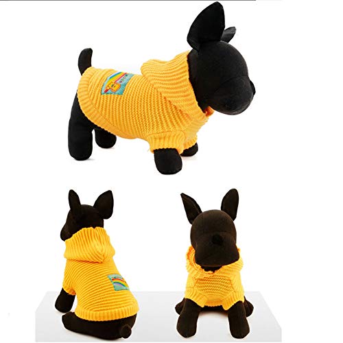 Feidaeu Suéter para Mascotas Ropa para Perros Gato Ropa de Punto Cálido Suave y cómodo Transpirable Chaqueta con Sombrero