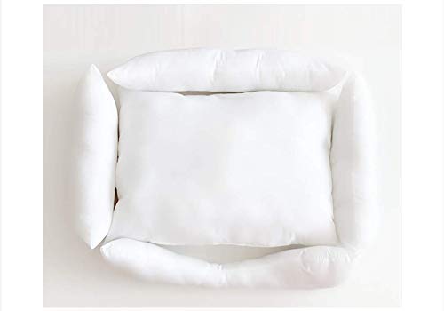 FHKGCD Winter Soft Plush Warming Pet Dog Bed Waterproof Bottom Detachable Dogs Beds For Small Medium Puppy Cats House Mats,Light Pink,L 65X50X22Cm