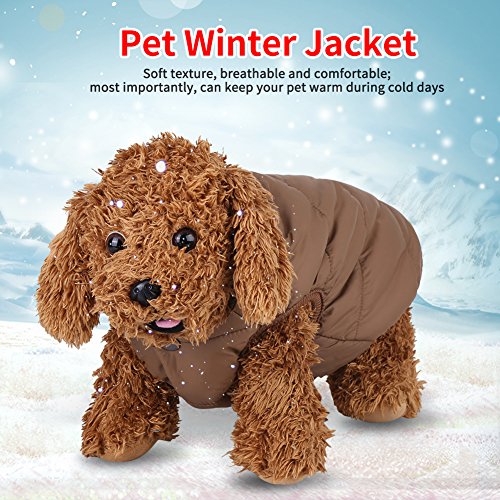Filfeel Ropa de Perro de Mascota, cálido Abrigo Suave Chaqueta de Felpa Cachorro de otoño e Invierno suéter Traje de la Ropa(XL-marrón)