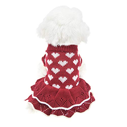 FLAdorepet - Sudadera para perro pequeño, diseño de chihuahua, corgi, color rojo