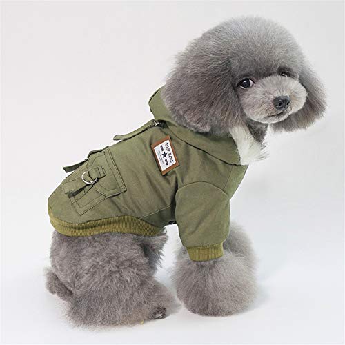 GODGETS Ropa para Perros, Camiseta Abrigo de Cachorro Ropas Invierno Perro Verde XL