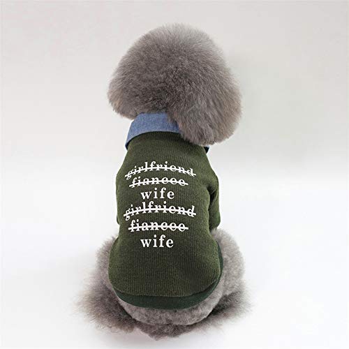 GODGETS Sudadera con Capucha para Pequeño Perros Accesorios Ropa Camisetas a Rayas Polar Suéter Ropa Caliente Suéter de Invierno Mascotas Accesorios Gatos Apparel Verde XL