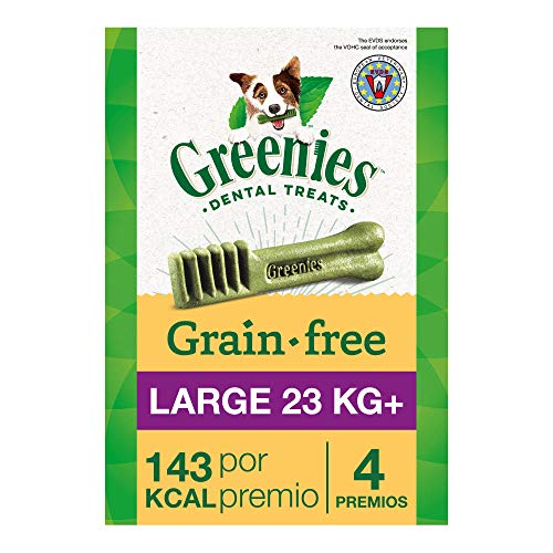 Greenies Snack Dental Grain Free Large para Perros de más de 23kg, Bolsa de 170g (Pack de 6)