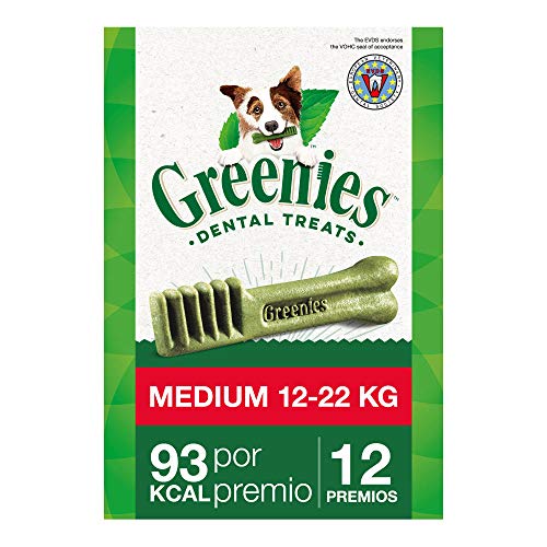 Greenies Snack dental Greenies Regular para perros de 11kg a 22kg, bolsa de 340g (Pack de 6)