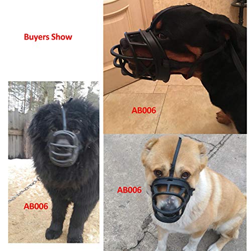 Gulunmun Bozal para Perros Máscara de Boca Anti-mordida Boquilla de máscara de Entrenamiento de Boca de Vendaje Anti-mordida de plástico para perros-AB006, Ver, Foto