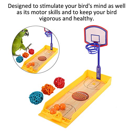 Haokaini Juguete del Pájaro Colorido Mascota Truco del Pájaro Juguetes de Mesa Baloncesto Ejercicio Entrenamiento Juguete para Loro