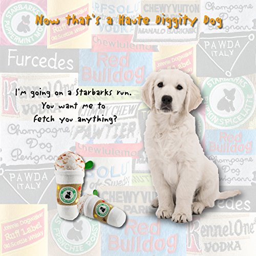 Haute Diggity Dog Starbarks Colección de café | Juguetes de Felpa chirriantes únicos para Perros – Cafeína Canina Que su Perro Puede Manejar.