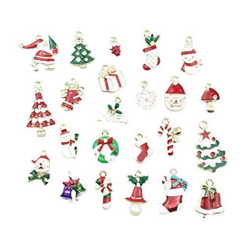 Healifty - 23 Colgantes de Navidad para Manualidades, Collar, joyería, decoración de Navidad