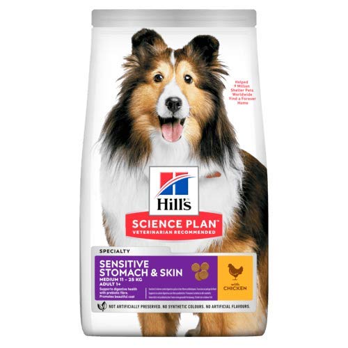 Hills Science Plan Canine Adult Sensitive Stomach & Skin Medium Pollo 14Kg 14000 g
