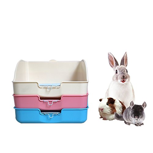 HongYH Pet Small Rat Toilet, Square Potty Entrenador Corner Litter Bedding Box Pet Pan para Small Animal/Rabbit / Conejillo de Indias/galesaur / Huron (Color Aleatorio)