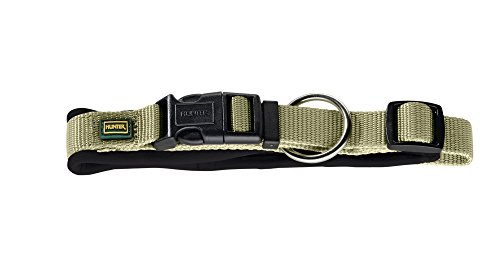 HUNTER - Collar de Nylon Modelo Neoprene Vario Plus para Perros (45/Verde/Negro)