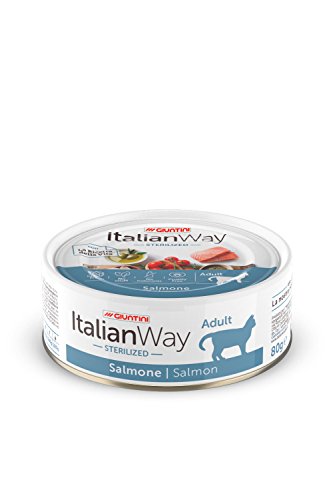 Italian Way Comida húmedo para Gatos sterilizzato Salmón – Adult – 80 gr