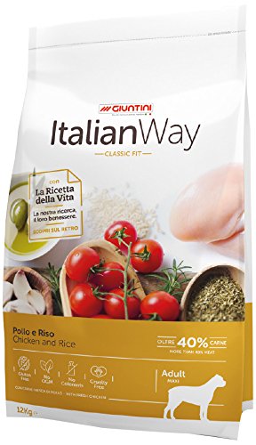 Italian Way Comida para Perros Classic Fit Pollo y arroz – Adult – Maxi – 12000 gr