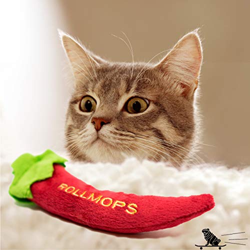 Juego de 4 gato gato con juguete Menta | Original petmorning | 100% Catnip relleno