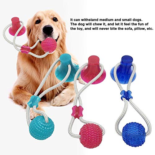 Juguete de mordida molar multifuncional para mascotas, juguete de pelota de goma actualizado Bloomma 2020 con ventosa para masticar dientes de limpieza para perros pequeños y medianos