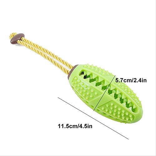 Juguetes Interactivos para Perros Cepillo De Dientes Iq Treat Dispensing Ball Rope Safe Teeth Cleaning Pet Chew Toy 5.7 * 11.5Cm Green