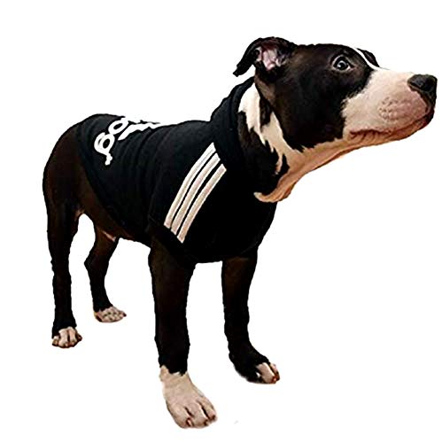 KIRALOVE Disfraz de Sudadera - Camisa - Camiseta - Negro - Capucha - adidog - Perro - XL - Disfraces - Carnaval de Halloween - Idea de Regalo Original