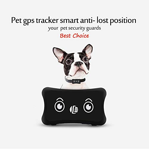 KKmoon Rastreador GPS Perros GPS Localizador Collar Ajustable para Perros Impermeable para Teléfono Android/IOS