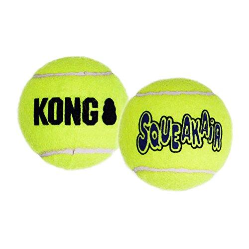 KONG - Squeakair Balls - Pelotas de tenis sonoras que respetan sus dientes - Raza pequeña (3)