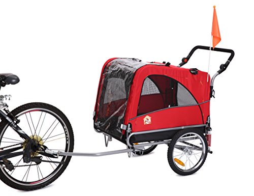 Leonpets 2 en 1 mascotas ajustable transportswagen Remolque de bicicleta 10308 Naranja