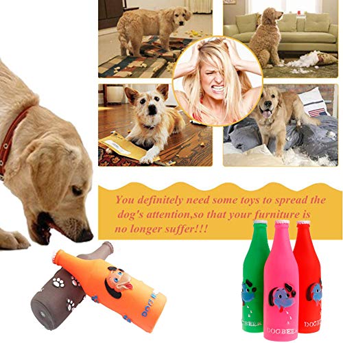 lffopt Juguetes Sonido Perro Mordedor Perro Juguete de Limpieza de Dientes para Perros Suministros para Mascotas Pet Interactivo Juguete Random Color