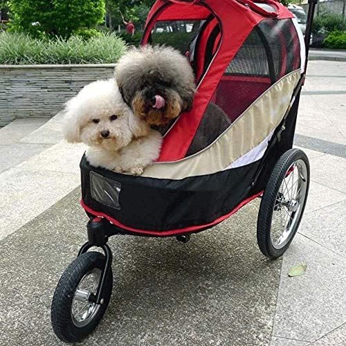LYATW 2-en-1 Remolque for Mascotas cochecitos/Bicicletas de Uso Individual o los Perros múltiples/Gatos/Animal pequeño a Mediano