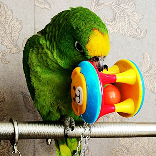Macrorun - Jaula de pájaros de Juguete para Masticar y balón